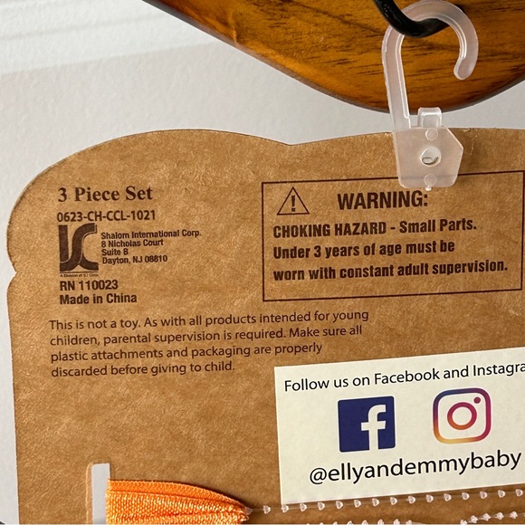 Elly & Emmy First Halloween Photo Op 3 Piece Set Orange Tutu - Picture 6 of 13